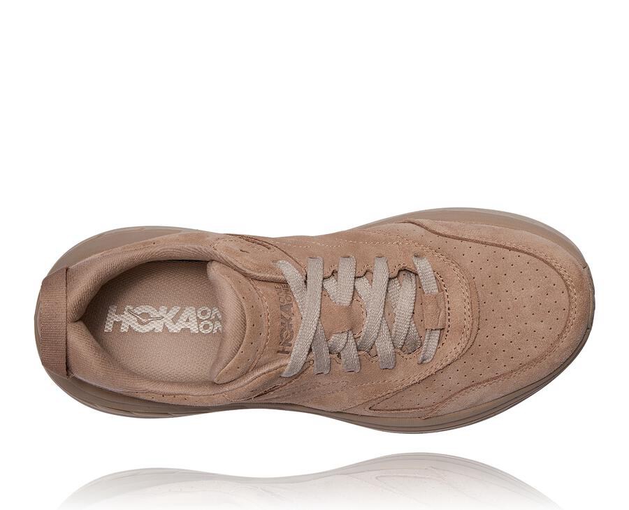 Hoka One One Mens Walking Shoes - Bondi L Suede - Grey - YTOK52940